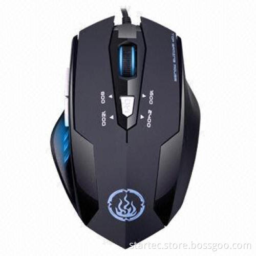 Gaming Mouse with Braided USB Cable and Shooting Button